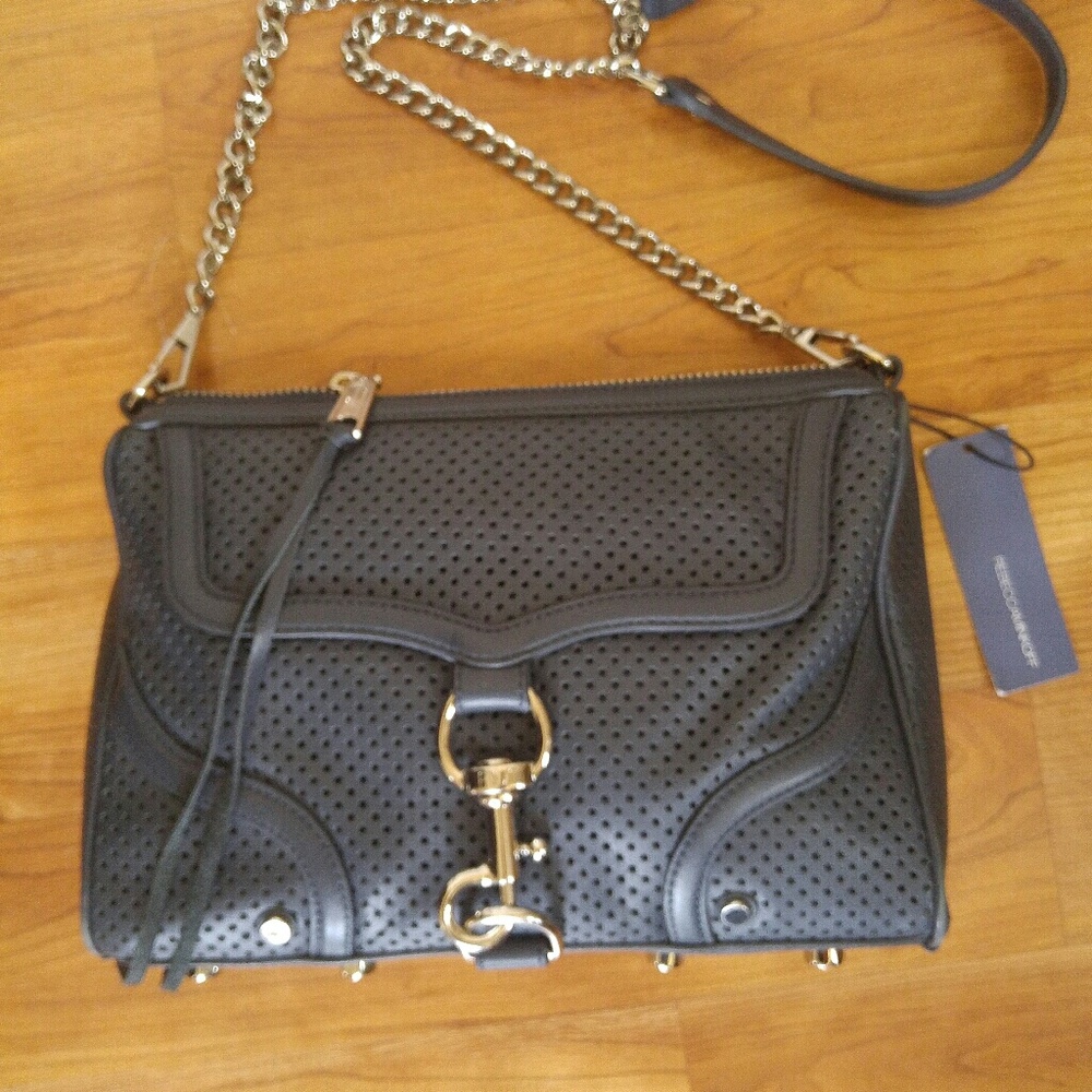 Rebecca Minkoff blue leather clutch bag